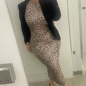 NEW! Leopard Print Bodycon Dress